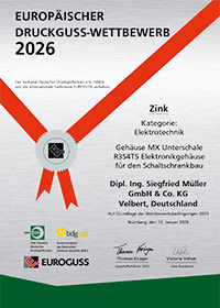 Zinkdruckgusswettbewerb 2026 der Initiative Zink